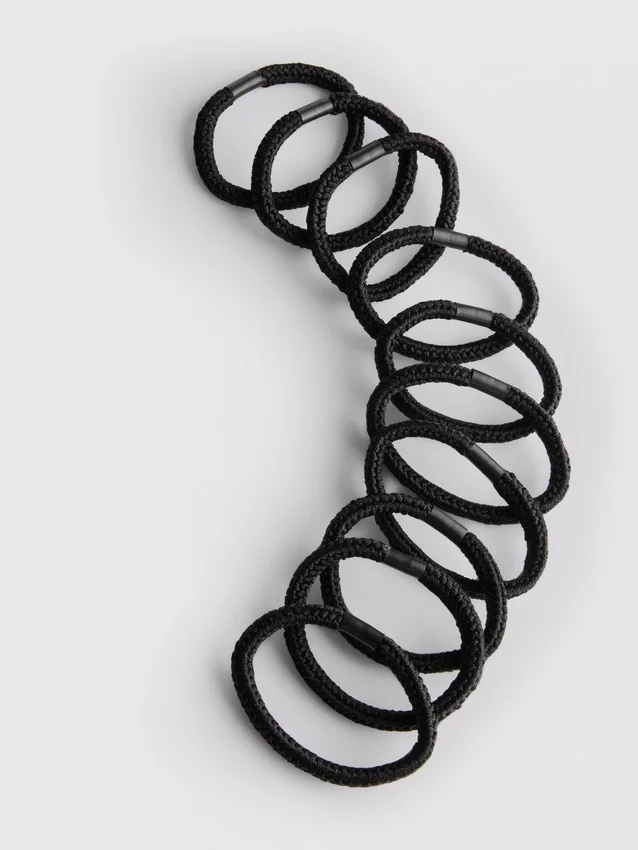 Paquete de 10 ligas para el cabello gruesas