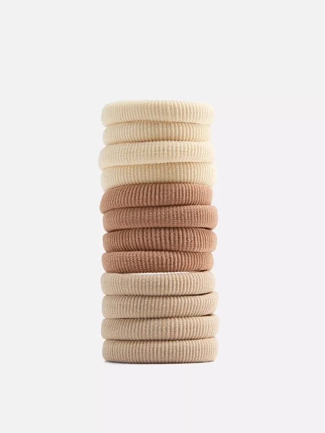 Paquete de 12 ligas para el cabello de tela