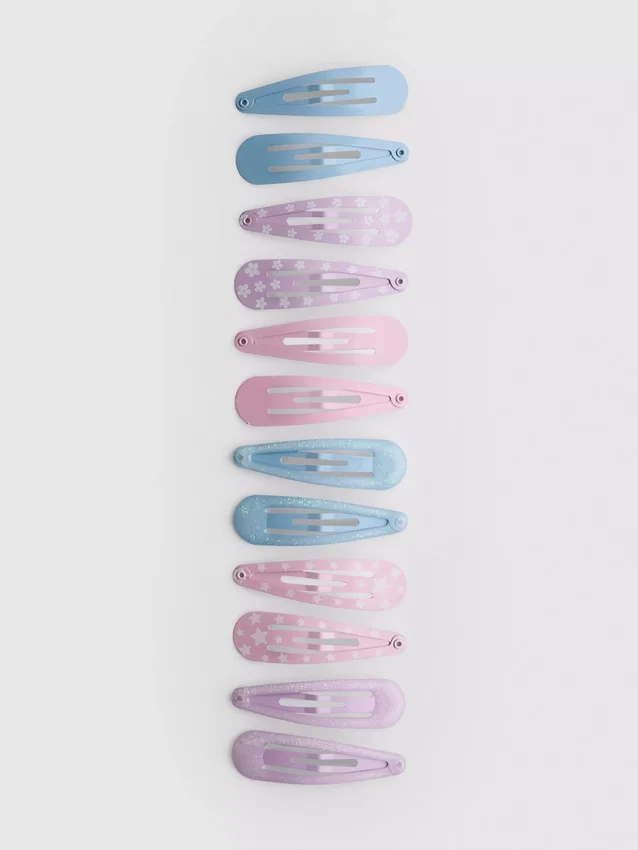 Paquete de 12 pinzas para el cabello con broche, surtidas
