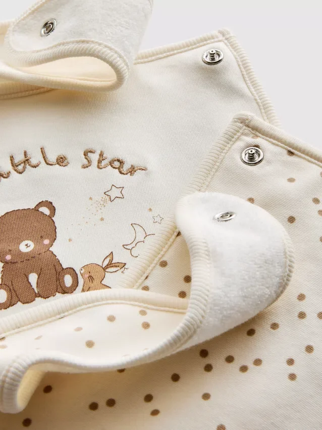Paquete de 2 baberos envolventes «Born in 2026»