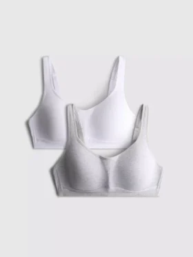 Paquete de 2 bralettes de algodón «Love to Lounge»