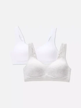 Paquete de 2 bralettes de algodón «Love to Lounge»
