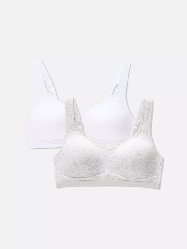 Paquete de 2 bralettes de algodón «Love to Lounge»