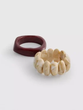Paquete de 2 brazaletes de resina de Paula Echevarría