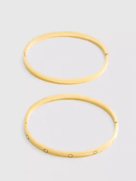 Paquete de 2 brazaletes delgados resistentes al agua