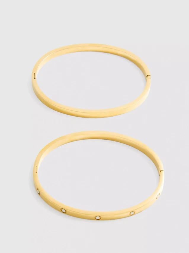 Paquete de 2 brazaletes delgados resistentes al agua