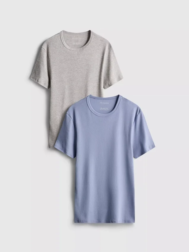 Paquete de 2 camisas acanaladas
