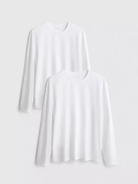 Paquete de 2 camisas de algodón de manga larga