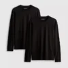 Paquete de 2 camisas de algodón de manga larga