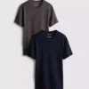 Paquete de 2 camisetas de manga corta con textura acanalada