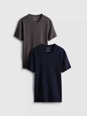 Paquete de 2 camisetas de manga corta con textura acanalada