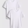 Paquete de 2 camisetas de manga corta con textura acanalada