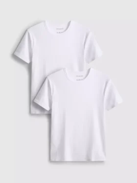 Paquete de 2 camisetas de manga corta con textura acanalada