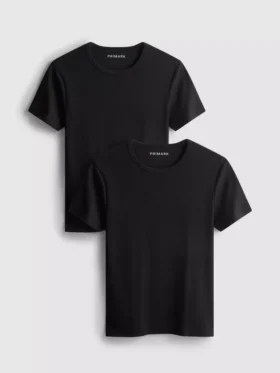 Paquete de 2 camisetas de manga corta con textura acanalada