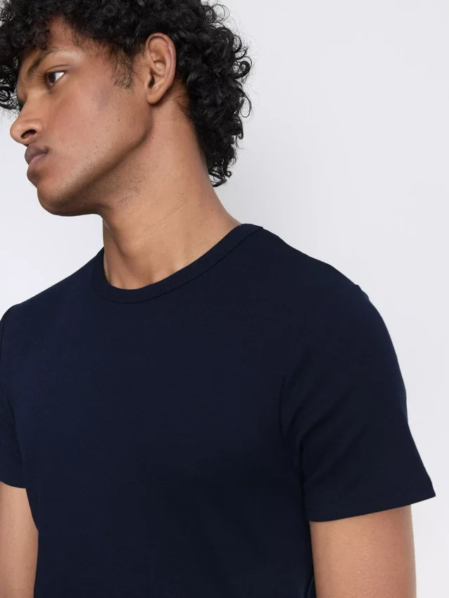 Paquete de 2 camisetas de manga corta con textura acanalada