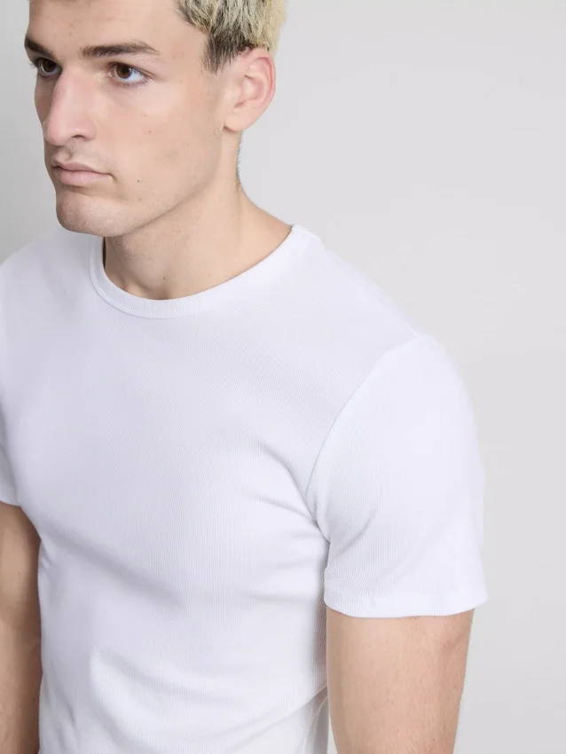 Paquete de 2 camisetas de manga corta con textura acanalada