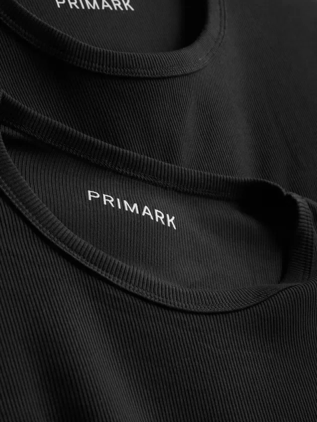 Paquete de 2 camisetas de manga corta con textura acanalada