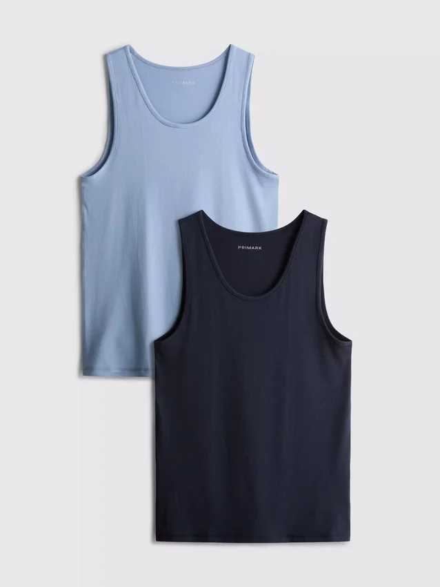 Paquete de 2 camisetas sin mangas básicas