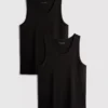 Paquete de 2 camisetas sin mangas básicas