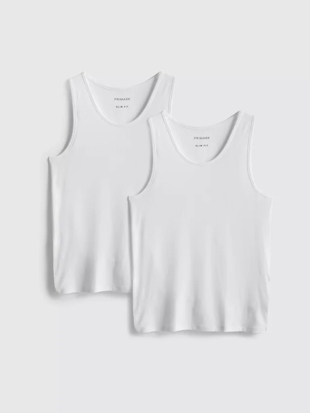 Paquete de 2 camisetas sin mangas básicas