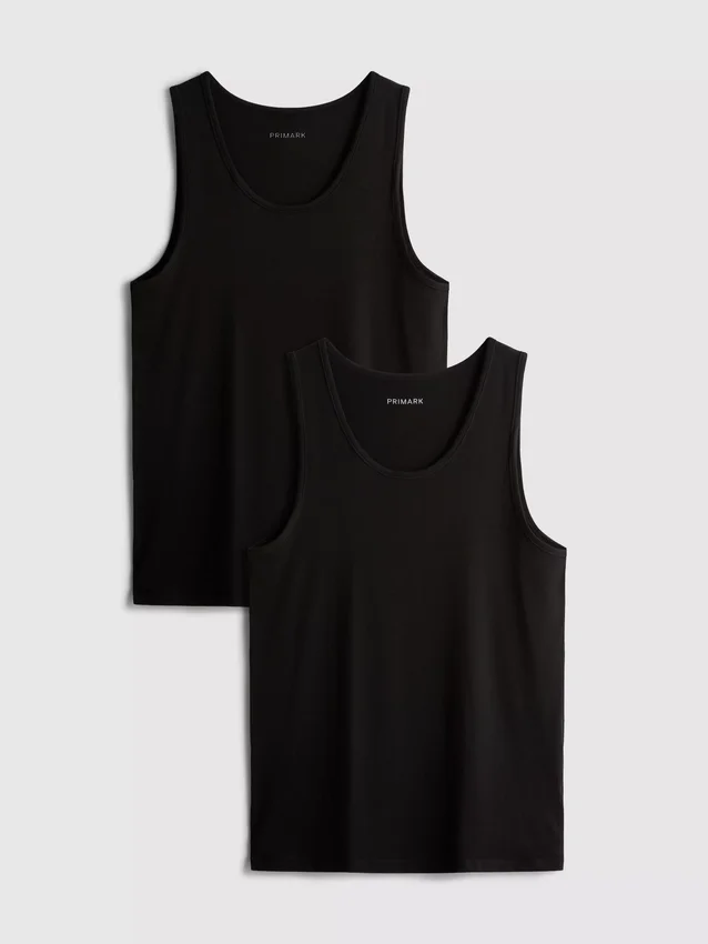 Paquete de 2 camisetas sin mangas básicas