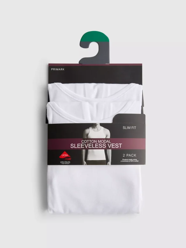 Paquete de 2 camisetas sin mangas básicas