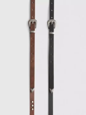 Paquete de 2 cinturones con hebilla estilo western