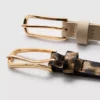 Paquete de 2 cinturones delgados de imitación de cuero