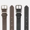 Paquete de 2 cinturones texturizados