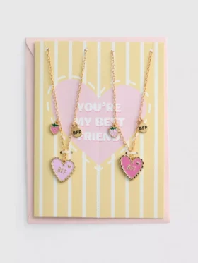 Paquete de 2 collares de corazones «BFF»