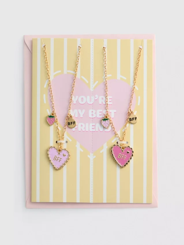 Paquete de 2 collares de corazones «BFF»