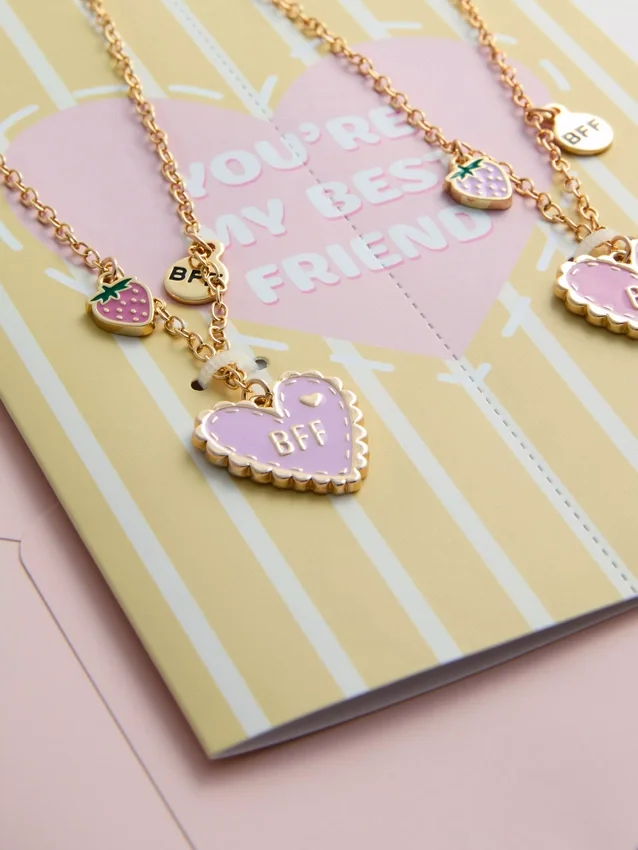 Paquete de 2 collares de corazones «BFF»