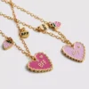 Paquete de 2 collares de corazones «BFF»