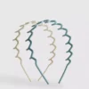Paquete de 2 diademas en zigzag
