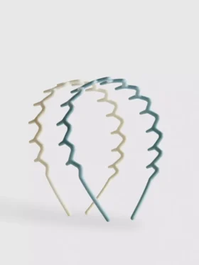 Paquete de 2 diademas en zigzag