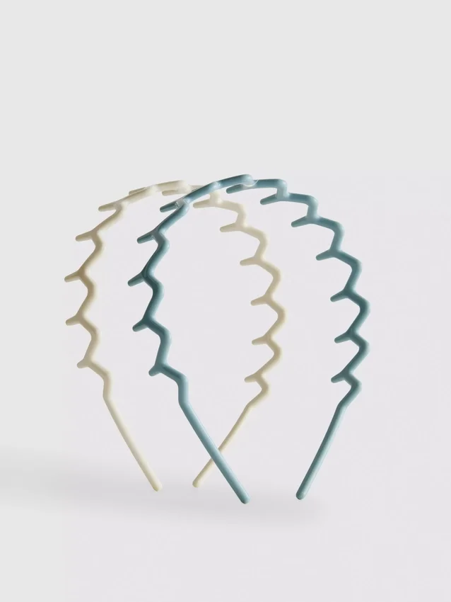 Paquete de 2 diademas en zigzag