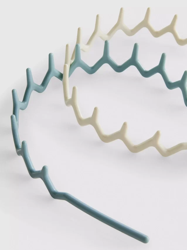 Paquete de 2 diademas en zigzag