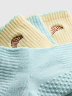 Paquete de 2 pares de calcetines de yoga tipo croissant