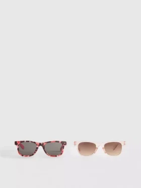 Paquete de 2 pares de gafas de sol con montura en forma de D