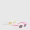 Paquete de 2 pares de gafas de sol con montura en forma de D