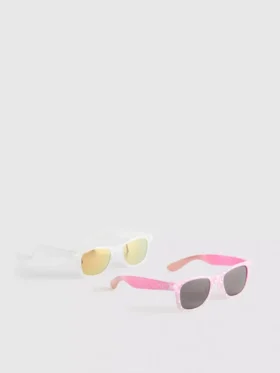 Paquete de 2 pares de gafas de sol con montura en forma de D