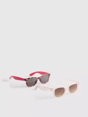 Paquete de 2 pares de gafas de sol con montura en forma de D