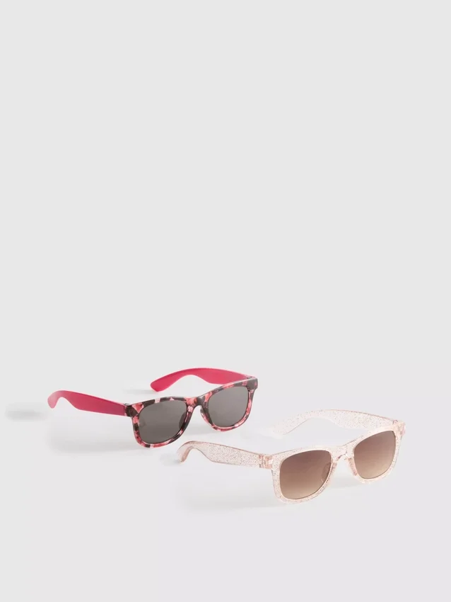 Paquete de 2 pares de gafas de sol con montura en forma de D