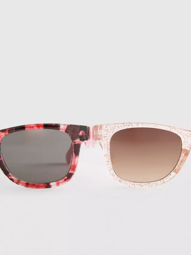 Paquete de 2 pares de gafas de sol con montura en forma de D
