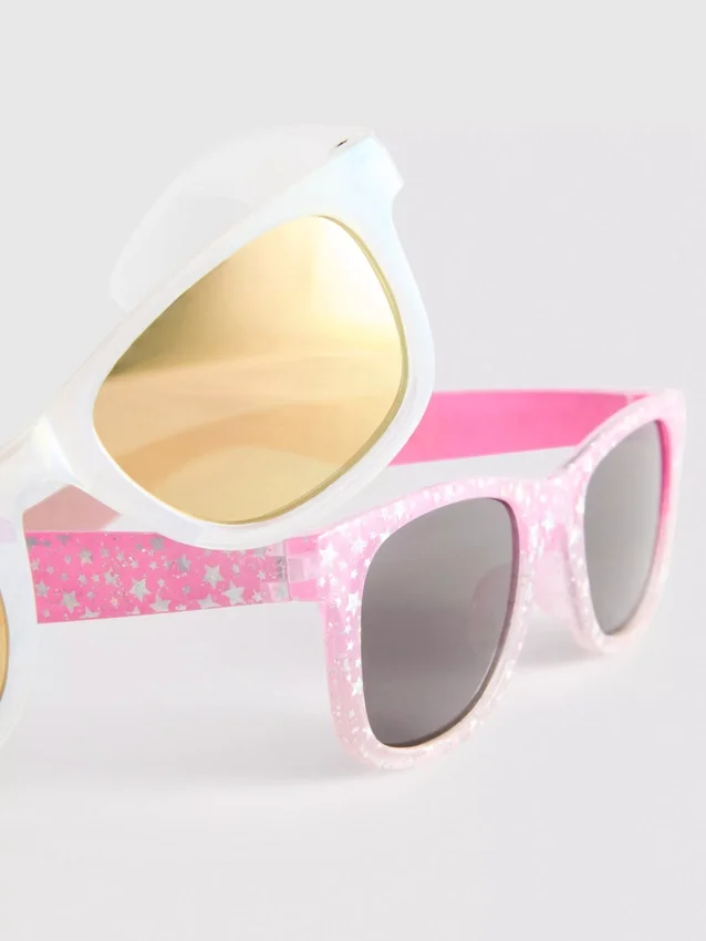 Paquete de 2 pares de gafas de sol con montura en forma de D