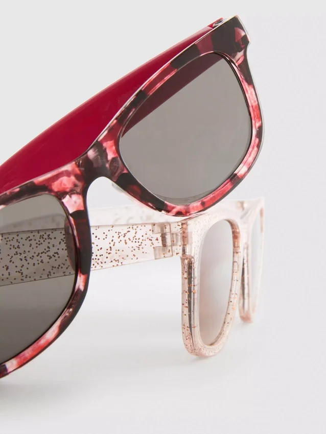 Paquete de 2 pares de gafas de sol con montura en forma de D