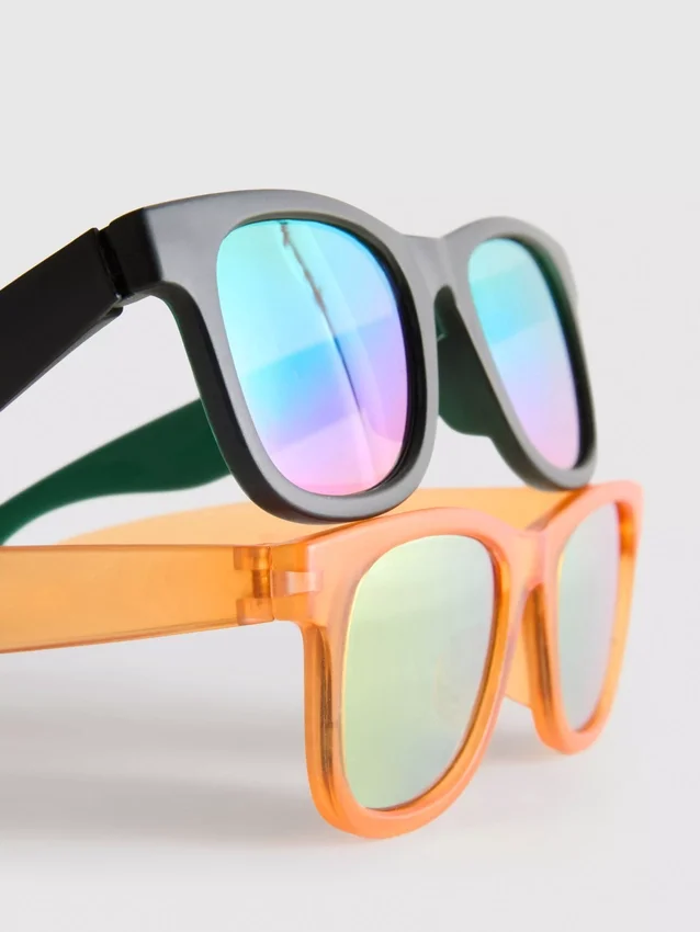 Paquete de 2 pares de gafas de sol de montura cuadrada