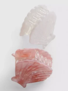 Paquete de 2 pinzas para el cabello con forma de concha