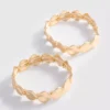 Paquete de 2 pulseras de metal fundido