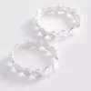 Paquete de 2 pulseras de metal fundido